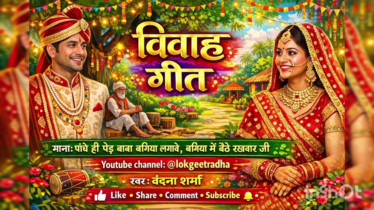 पांचे ही पेड़ बाबा बगिया लगावे, बगिया में बैठे रखवार जी|| vivah geet || विवाह गीत|| 