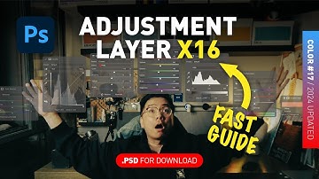 16 Adjustment Layers Explained + PSD File Demonstrated