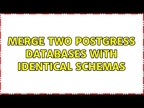 Merge two postgress databases with identical schemas (2 Solutions!!)