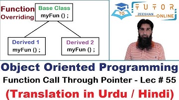 Function Call through Pointer Object | Function Overriding | OOP (C++) LECTURE – 55 |
