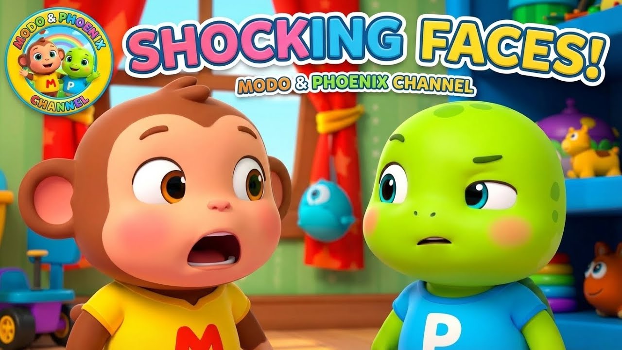 Facial Expressions for Babies | Learn Emotions with Monkey Faces | Modo & Phoeniz