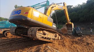 เอาเจ้ายักษ์ใหญ่XCMG XE215Cมาช่วยKOBELCO SK140LC