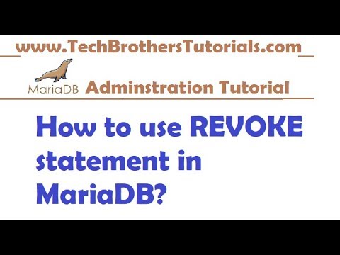 How to use REVOKE statement in MariaDB - MariaDB Admin Tutorial