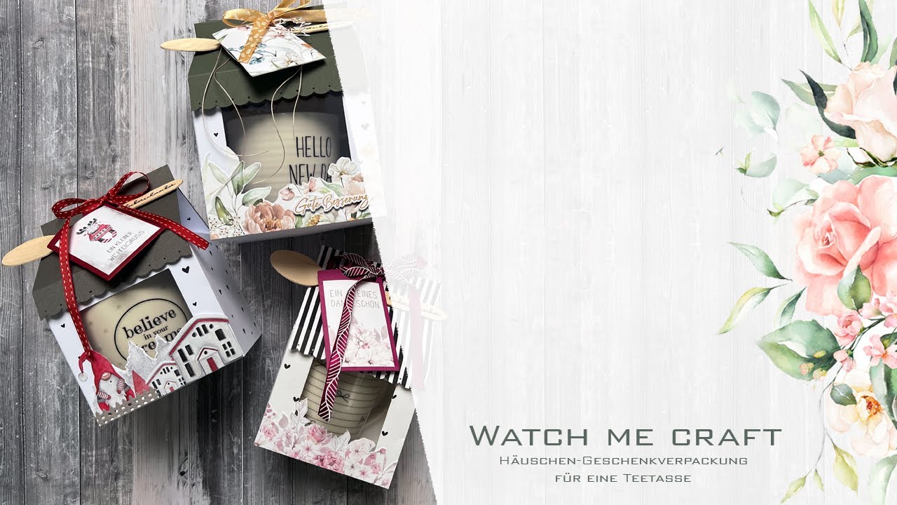 WATCH ME CRAFT | Häuschen-Verpackung für Teetassen | Creative-Depot Neuheiten