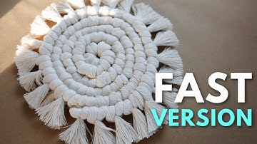 CHUNKY Macrame Coaster (Boho DIY)