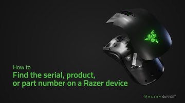 How to find the serial, product, or part number on a Razer device