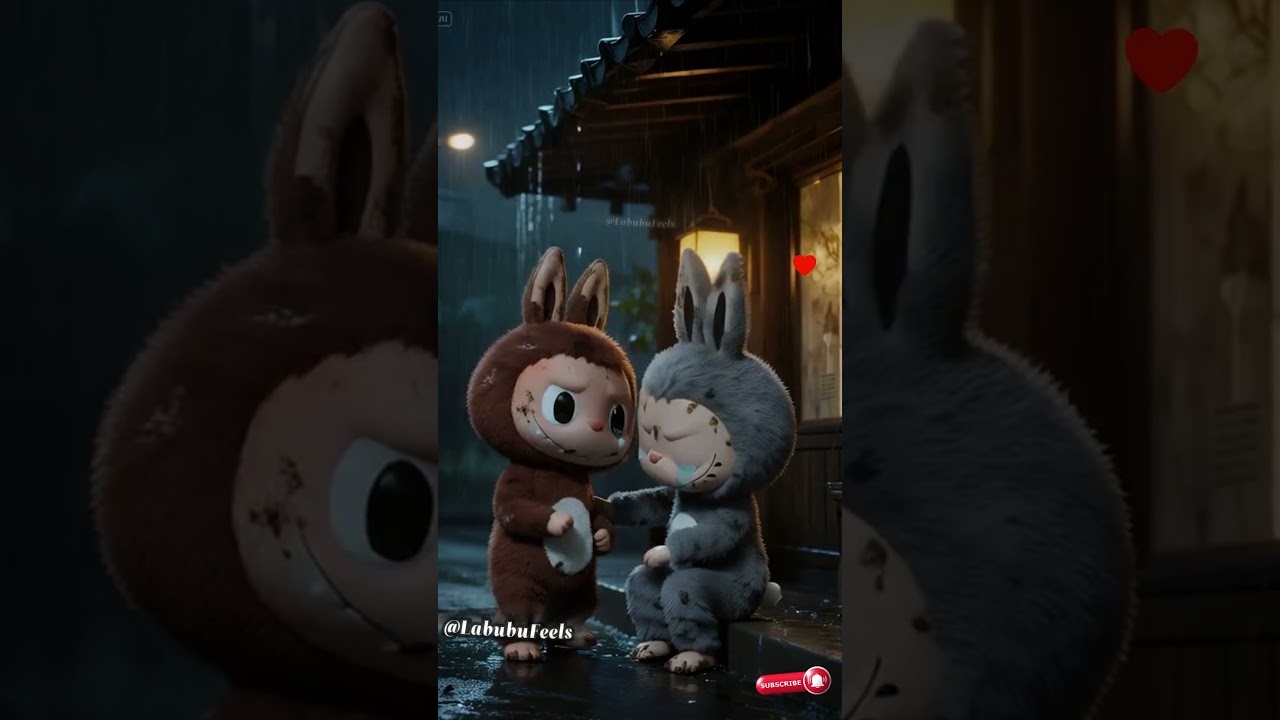 Labubu just wants one place to avoid rain  