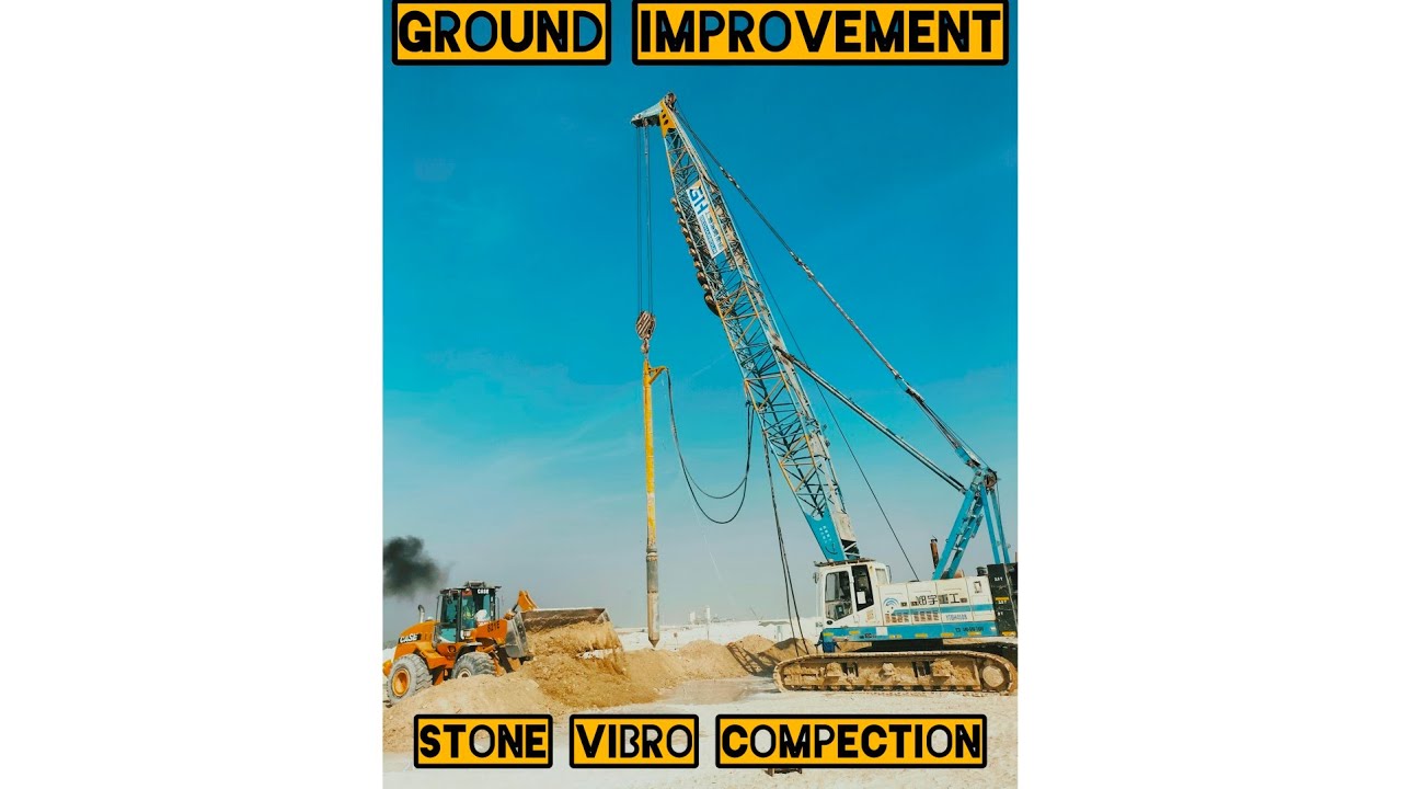 Stone column vibro compection for ground improvement under Bridge 2 MSE wall 