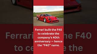 5 fun facts about the Ferrari F40