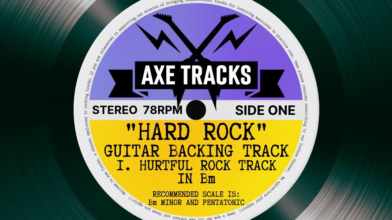 Hta Rocks Hurtful Hard Rock Guitar Backing Track in B Minor - Bm - YouTube