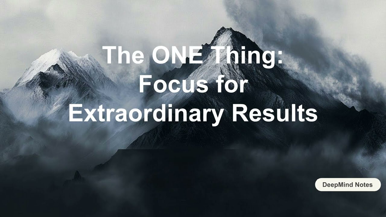 The ONE Thing: A Visual Guide to Finding Your Focus and Achieving Your Goals