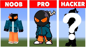 NOOB VS PRO VS HACKER | Minecraft Pixel art | Friday Night Funkin | Whitty