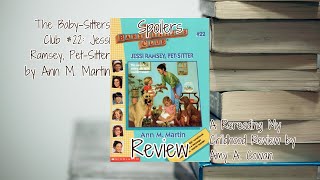 The Baby-Sitters Club Jessi Ramsey, Pet-Sitter - A Rereading My Childhood Book Review