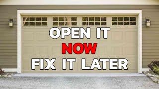 How to Open Garage Door Manually