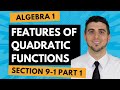 Alg 1: 9.1 Lesson 1 of 2 How to Analyze the Characteristics of Quadratic Functions