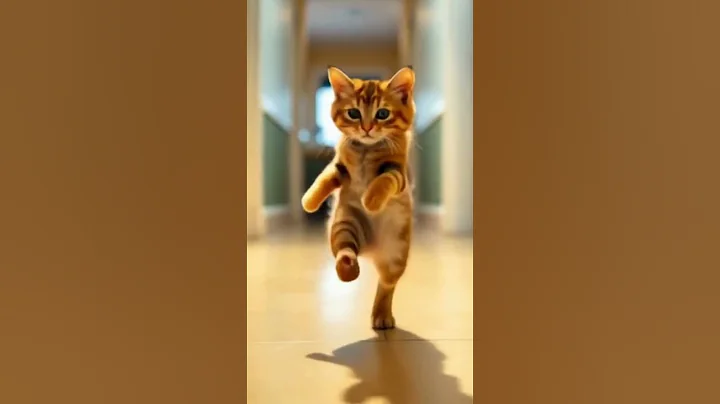 Video 10616891: munchkin cat jumping, munchkincat, brown cat