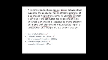 T&D3 Sag Calculation with wind and Ice loading