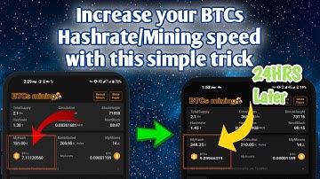 How To increase Your Satoshi Btcs Mining Speed (Increase hashrate) | Hashcard exchange tutorial