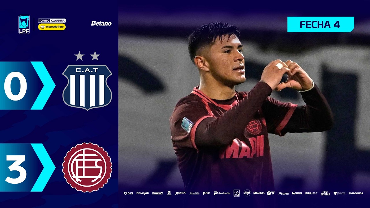 TALLERES 0 - 3 LANÚS | Resumen del partido | #TorneoMercadoLibre Clausura 2026 🏆