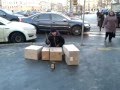 Homeless man in Moscow