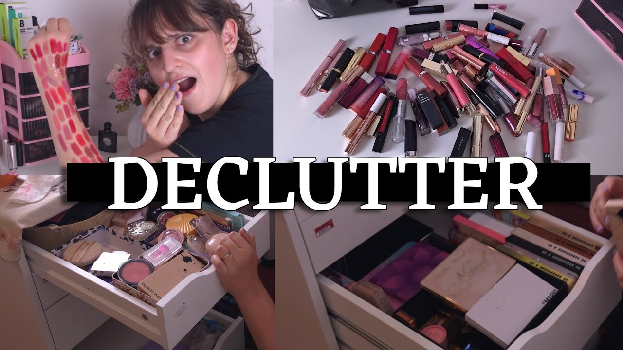 MEGA DECLUTTER 2024 ! JE TRI ET RANGE TOUTE MA COLLECTION DE MAQUILLAGE !