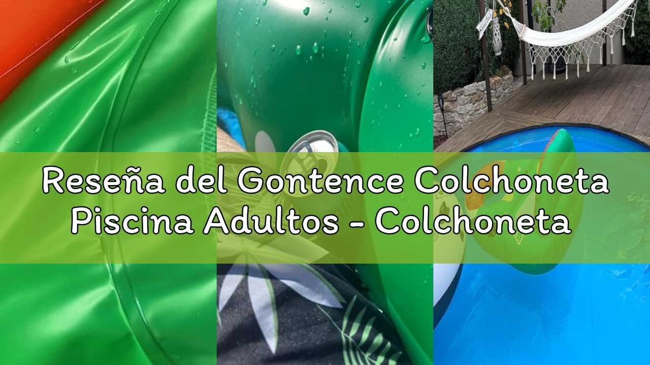 Gontence Colchoneta Hinchable Piscina - Colchoneta Piscina Adultos - Flotadores Piscina - Flotador Piscina Inflables para Piscina Colchoneta Playa - Hamaca Flotante Gontence Colchoneta Hinchable Piscina - Colchoneta Piscina Adultos - Flotadores Piscina - Flotador Piscina Inflables para Piscina Colchoneta Playa - Hamaca Flotante