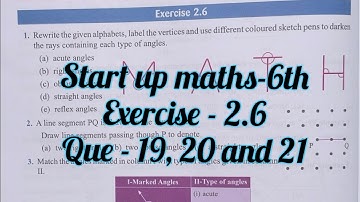 viva education start up mathematics class 6 ex 2.6 | start up maths ex -2.6 | lines and angles