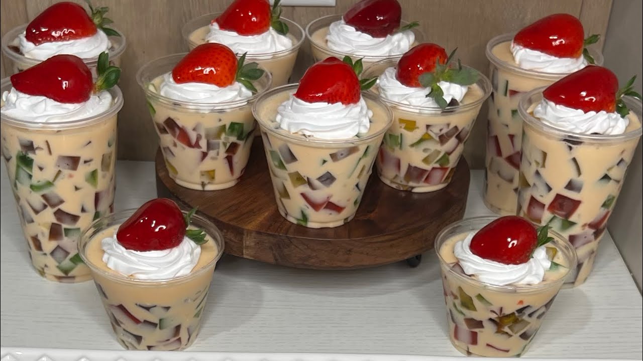 Gelatina de mosaico en tres leches , sabor durazno 🍑 YouTube