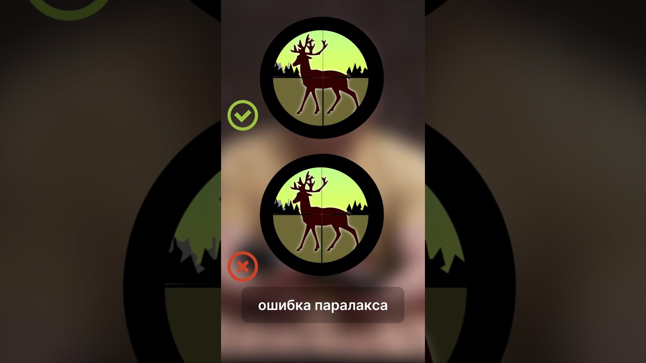Ошибка параллакса в прицелах - самое простое и наглядное объяснение.