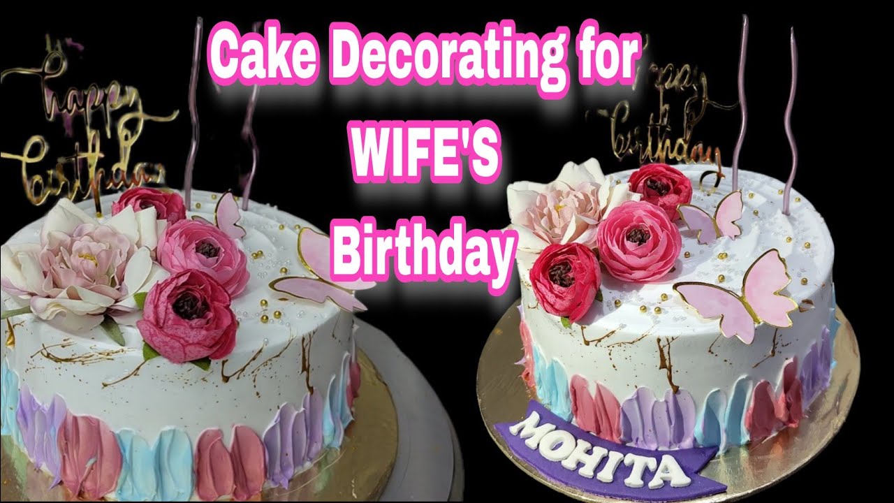 Birthday Cake For Wife Unique Floral Birthday Cake Design For Wife birthday-cake-for-wife-unique-floral-birthday-cake-design-for-wife