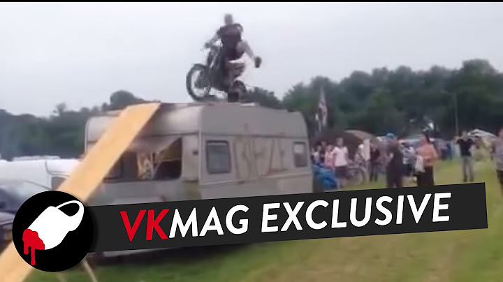 Stunt gaat niet helemaal goed op camping TT Assen