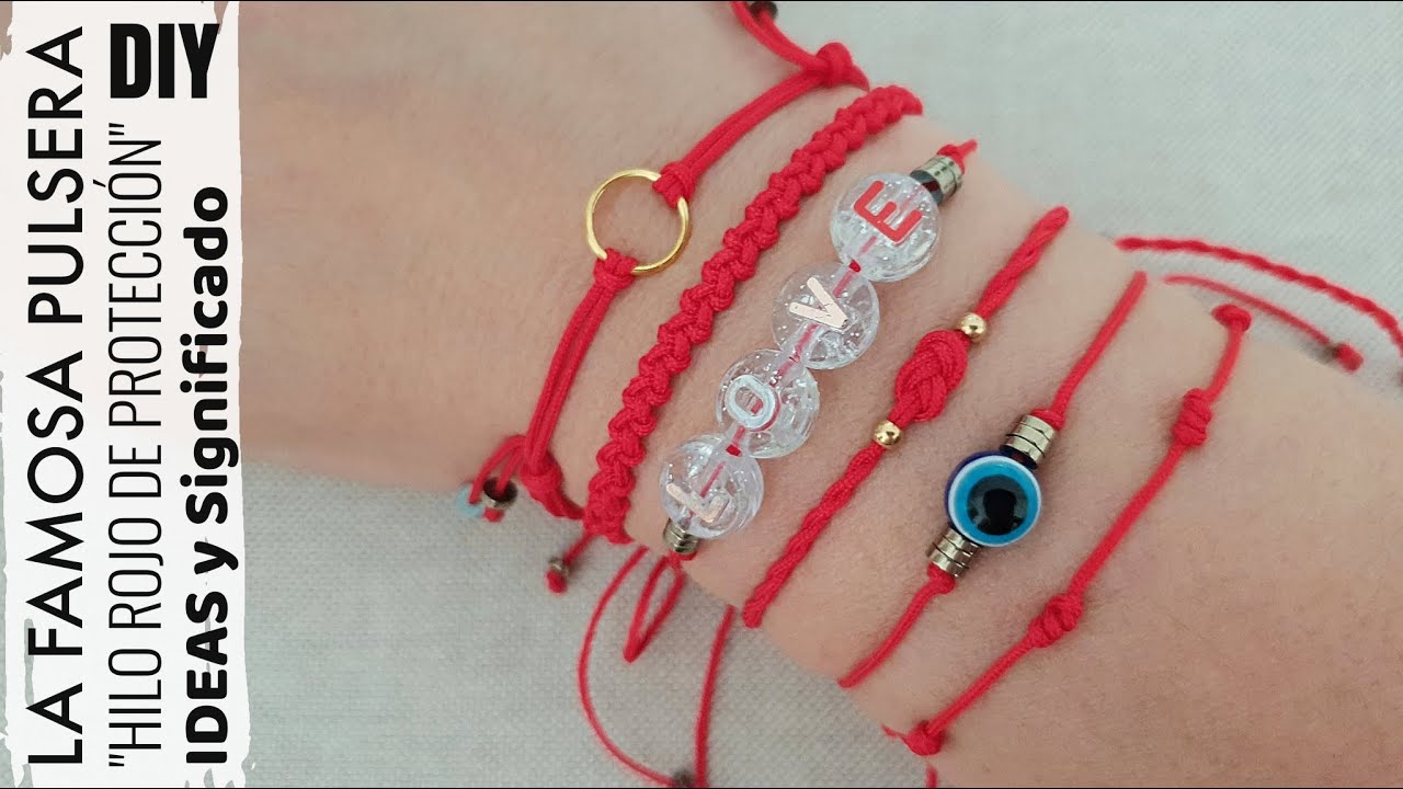 DIY PULSERAS HILO ROJO DE DESCUBRE SU SIGNIFICADO Y VIRTUDES | Kabbalah bracelet - YouTube