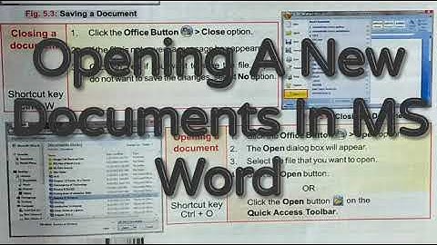 Class 4 || Editing Text In MS Word 2007 || How to save and open new document in MS Word?