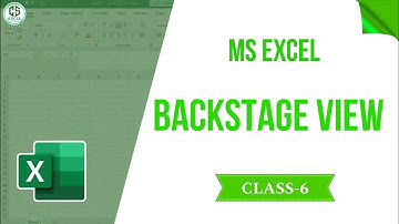 MS Excel - Backstage View || CL-6