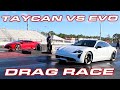 TAYCAN vs EVO * Taycan Turbo S vs Lamborghini Huracan EVO LP640 1/4 Mile Drag Race