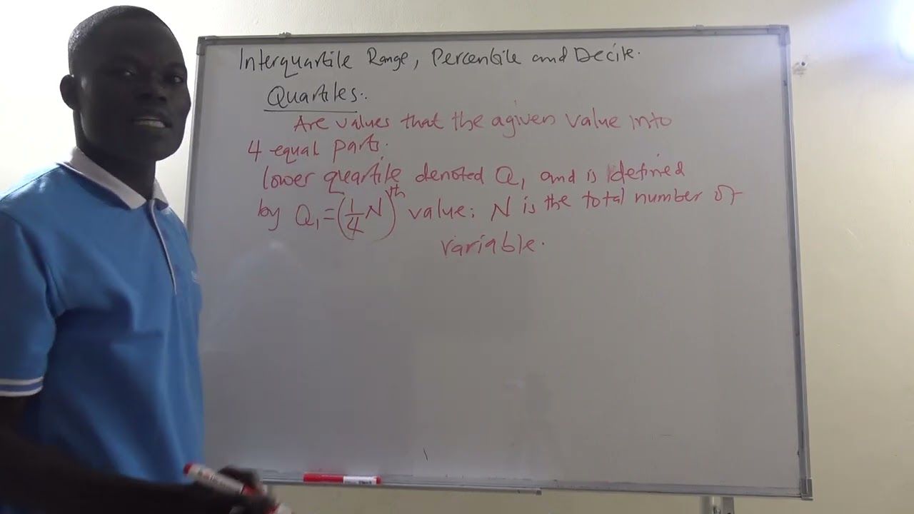 ⁣Interquartile range, Percentile and deciles