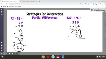 Partial Differences Tutorial - Subtraction Strategy