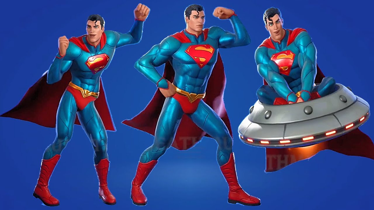 Fortnite Superman All Emotes & Dances Chapter 2, Season 7 (Fortnite
