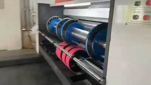 Chain Feeder 2 color printing slotting machine for corrugated cardboard.