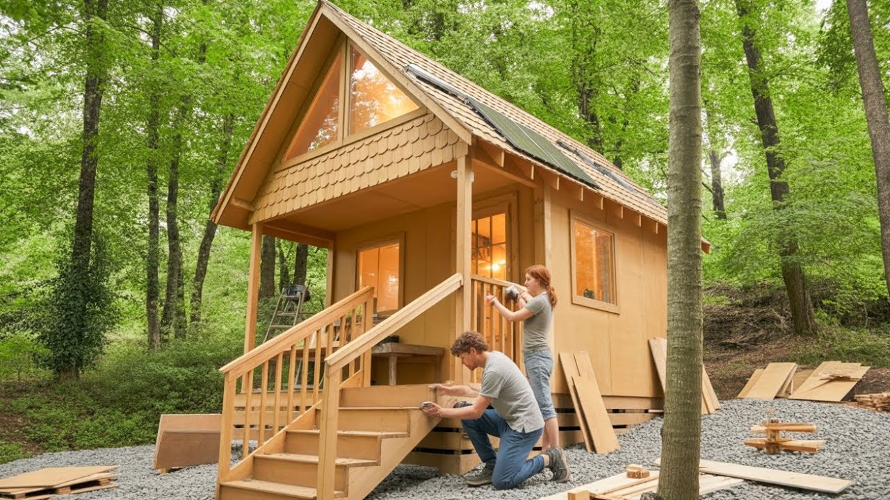 Man Builds an Incredible Dream Log House in the Wild Forest | Start to ...