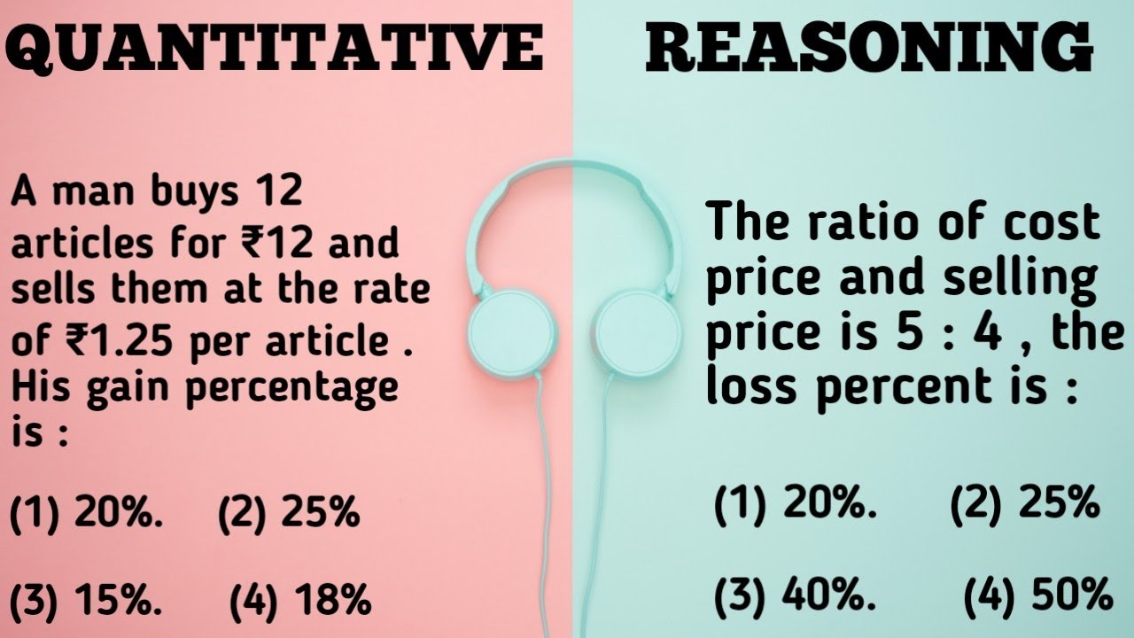 QUANTITATIVE REASONING  || 💯💯💯 || 
