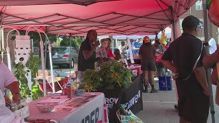 Basket full of good health tips at Community Harvest Market