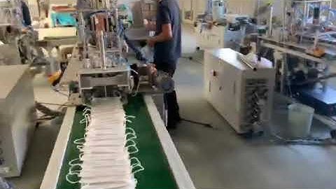 Automatic mask earloop/earband welding machine with auto mask feeder