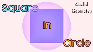 How to draw a square in circle with ruler and compass|| Euclid geometry