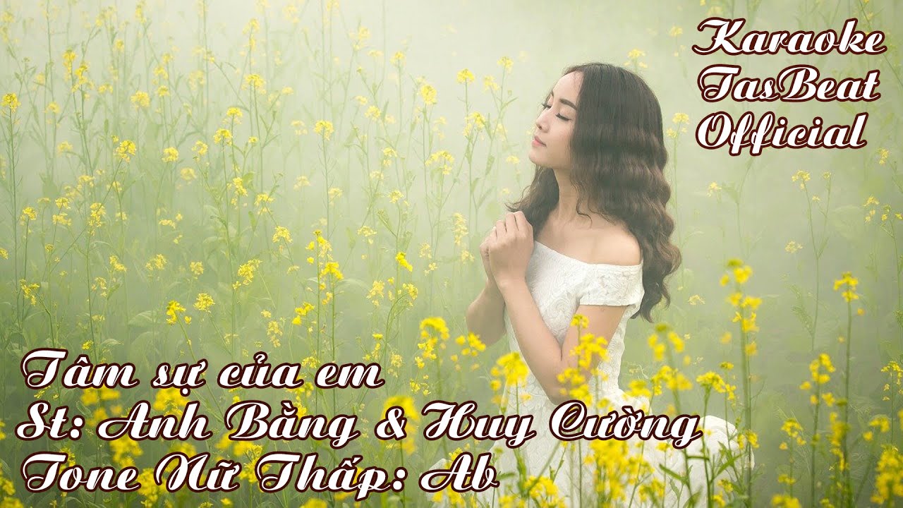Karaoke Tâm Sự Của Em Tone Nữ Thấp | TAS BEAT