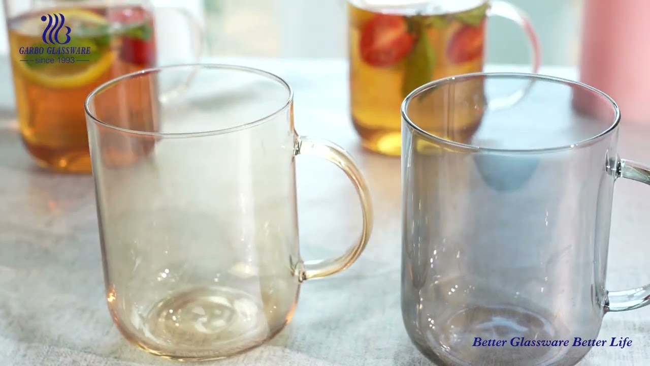 Ion plating high borosilicate glass cup