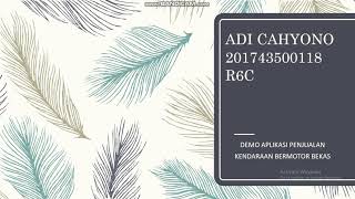 Demo Aplikasi Penjualan Kendaraan Bekas berbasis Java Netbeans