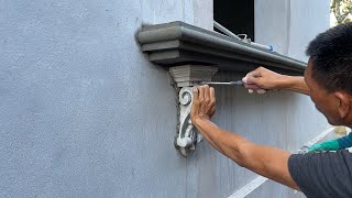 Techniques Construction Window Foot With Cement & Sand Ornament