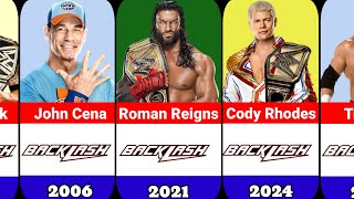 List of Every WWE BACKLASH Main Event Winners 1999-2024 | WWE Backlash All Main Event Winners🏆