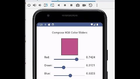 Android Compose Demo: RGB Sliders